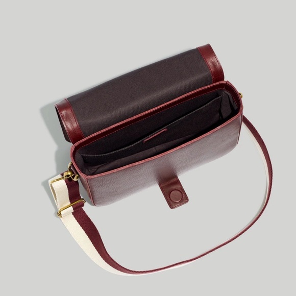Madewell The Transport Flap Shoulder Bag in Dark Cabernet • NWT - Picture 2 of 12